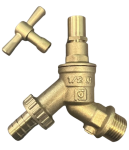 1/2" DZR HU Bibtap c/w DCV (removable key)