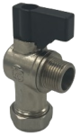 15mm x 3/8" MI Flat-faced Angled ISO valve /w handle