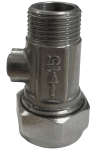 15mm x 3/8" MI Flat-faced Straight ISO valve