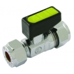 15mm x 10mm Straight Mini Ball Valve (Water, Gas & Oil)