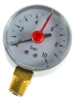 0-10 Bar Pressure Gauge, 1/4" - Bottom Entry