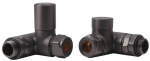 Dual Fuel Corner Rad Valve pair, Brushed Gunmetal