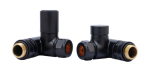 Dual Fuel Corner Rad Valve pair, Black