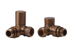 Round Corner Rad Valve pair, Brushed Bronze