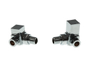 Square Corner Rad Valve pair, Chrome