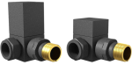 Square Corner Rad Valve pair, Anthracite