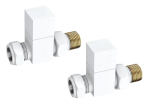 Square Corner Rad Valve pair, White