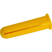 Yellow wall plugs 5.0mm x 25mm (box 100)