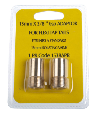 15mm x 3/8Inch MI Monobloc tail adaptor (blister pair)
