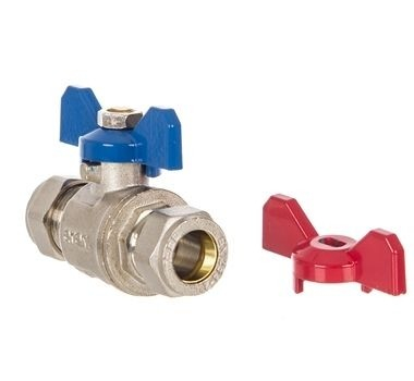 22mm Dual Handled Butterfly Valve