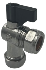 15mm Angled ISO valve /w handle