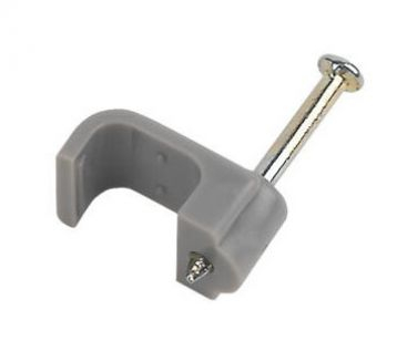 2.5mm Single T&E clip (grey, box 100)