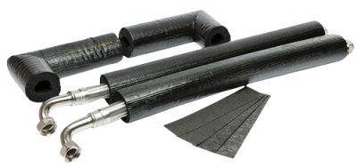 PVC Coated Angle Flexi Hoses 300mm - 28mm x 1.1/4Inch Fem (Pr)