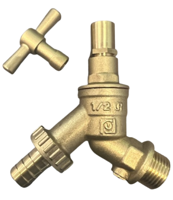 1/2Inch DZR HU Bibtap c/w DCV (removable key)