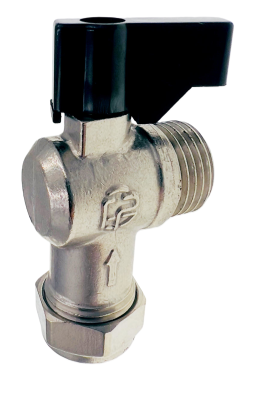 15mm x 1/2Inch MI Flat-faced Angled ISO valve /w handle