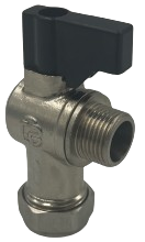 15mm x 3/8Inch MI Flat-faced Angled ISO valve /w handle