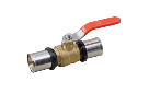 32mm MLCP PRESS Lever Ball Valve - Red