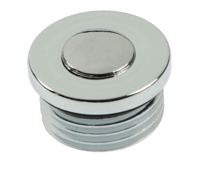 1/2Inch Polished Chrome Rad Plug & Plastic Cap