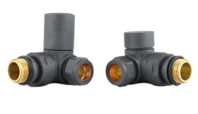 Round Corner Rad Valve pair, Anthracite