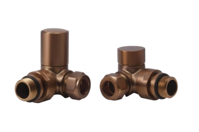 Round Corner Rad Valve pair, Brushed Bronze