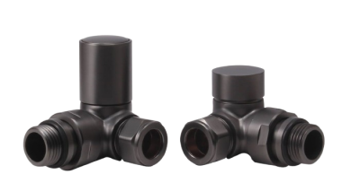 Round Corner Rad Valve pair, Brushed Gunmetal