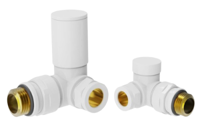 Round Corner Rad Valve pair, White