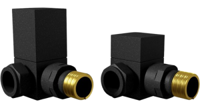 Square Corner Rad Valve pair, Black