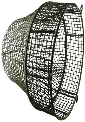 Flue Terminal Guard, 11Inch x 6.5Inch Brown Plastic Coated