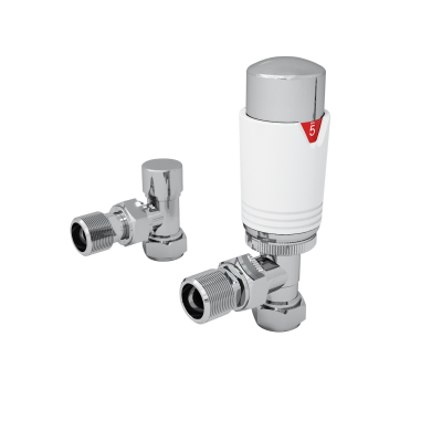 Angled TRV & L/S Pack, White & Chrome