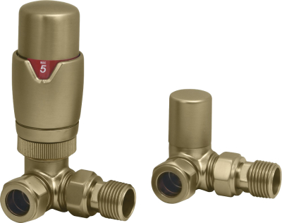 Corner TRV & LS pack, Brushed Brass