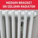 Bullfix Designer Radiator Adaptor Bracket White